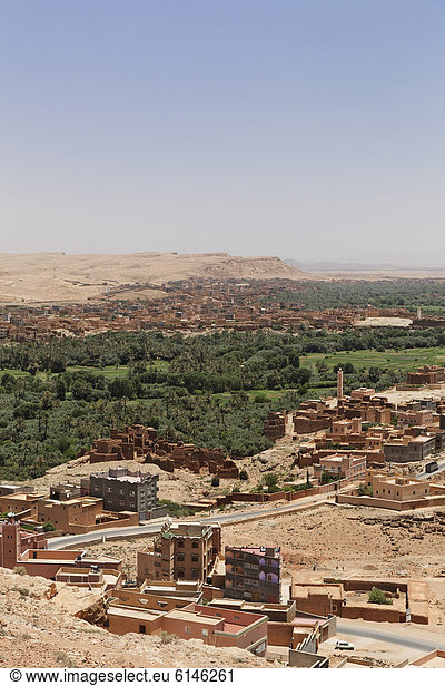 Blick auf Tinghir  Souss-Massa-Dara‚  Königreich Marokko  Maghreb  Afrika