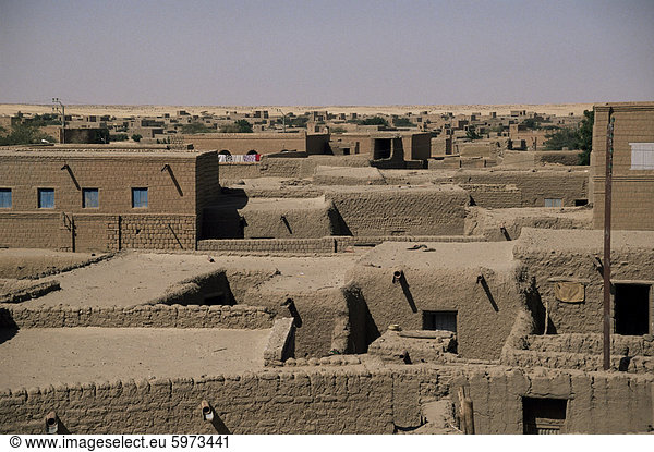 Blick über Dächer Timbuktu Mali Afrika