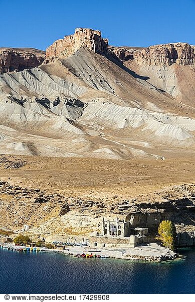 Blick über die tiefblauen Seen des Unesco-Nationalparks  Band-E-Amir-Nationalpark  Afghanistan  Asien