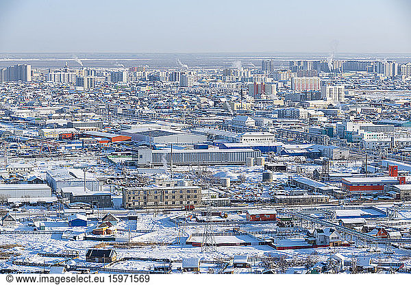 Blick über Jakutsk  Republik Sacha (Jakutien)  Russland  Eurasien