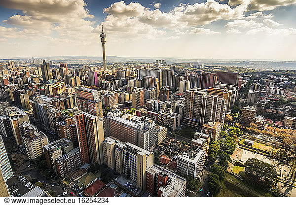 Blick über Johannesburg von Hillbrow; Hillbrow  Johannesburg  Gauteng  Südafrika