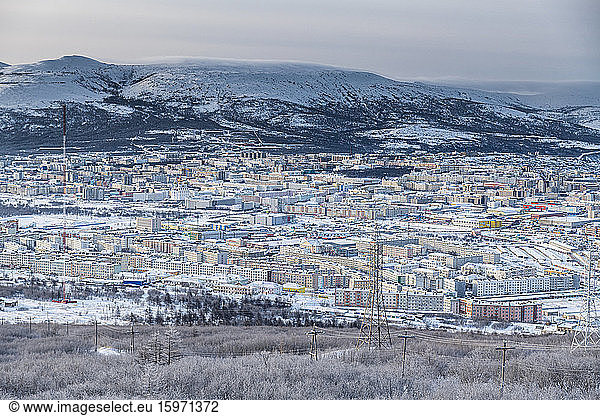 Blick über Magadan  Magadan Oblast  Russland  Eurasien