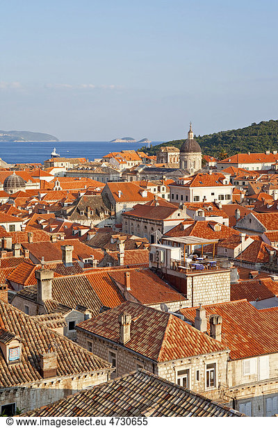Blick vom Minceta-Turm auf Dubrovnik  Kroatien  Europa