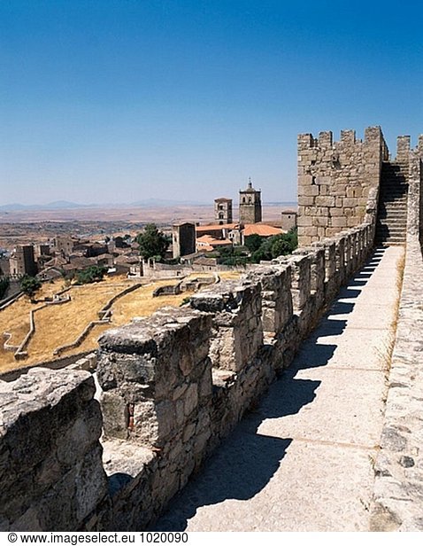 Blick von der Burg. Trujillo. Provinz Cáceres  Extremadura  Spanien
