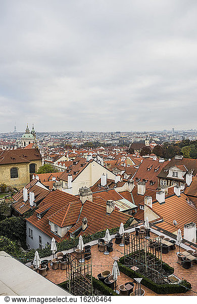 Blick von der Prager Burgbrücke Prag Tschechische Republik
