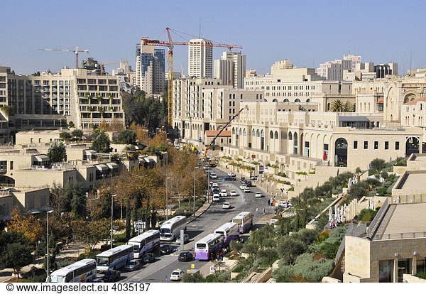 Blick von der Zitadelle über die Neustadt von Jerusalem  Israel  Naher Osten  Orient