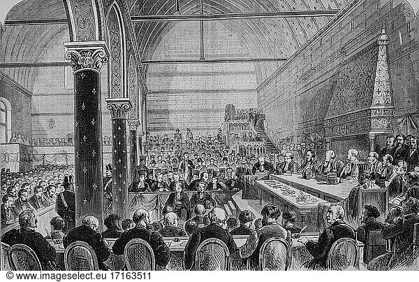 Blois  Verhandlung des hohen Gerichtshofs  im Saal der Staaten  des illustren Universums  Herausgeber Michel Levy 1870.