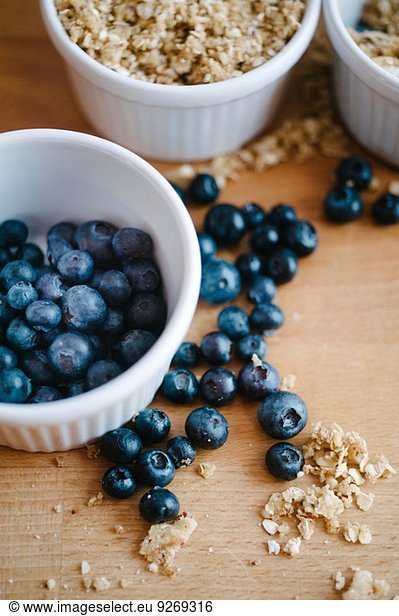 Blueberries in ramekin