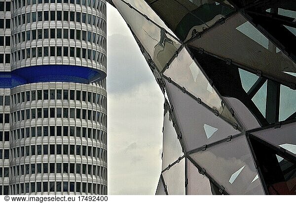 BMW-Tower mit Kuppel von BMW-Museum