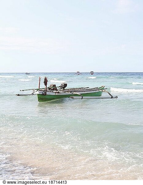 Boat on turquoise water  Gili Islands