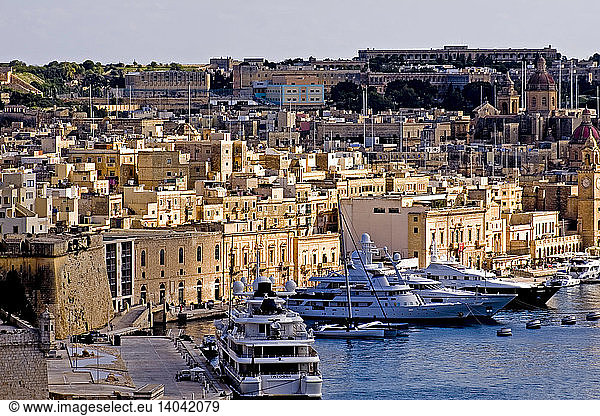 Boats in the Harbor. Vittoriosa  Malta