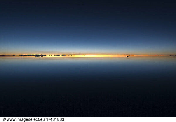 Bolivia  Salar de Uyuni salt flat at sunrise