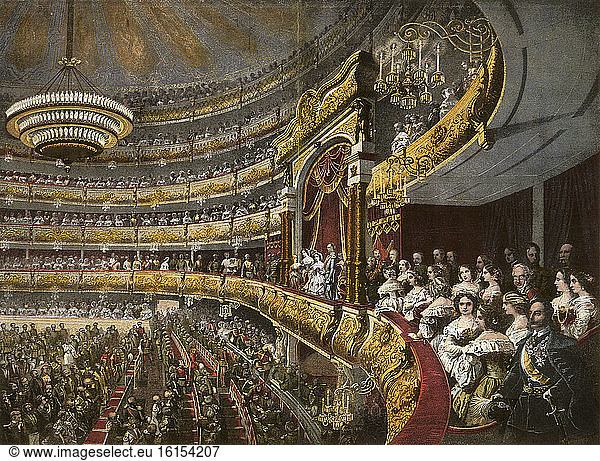 Bolshoi Theatre / Lithograph / 1856