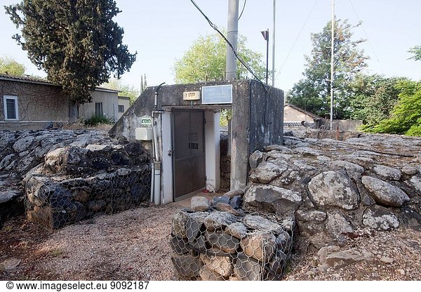 Bomb shelter at the Kibbutz Kfar Szold  Israel