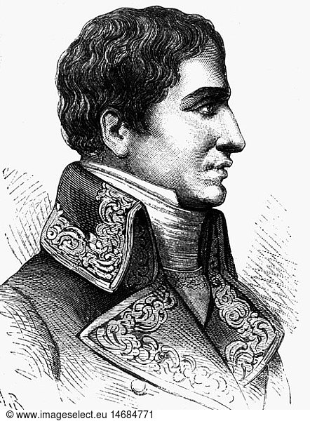 Bonaparte  Lucien. 21.5.1775 - 30.6.1840  French politician  portrait  wood engraving  19th century
