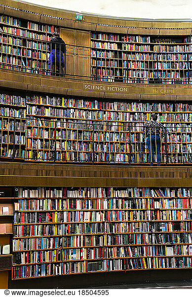Books collections inside Stadsbiblioteket  Stockholm public library