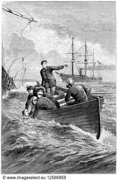 Boot der Deerhound zur Rettung von Kapitän Raphael Semmes  1864 (um 1880). Künstler: Unbekannt