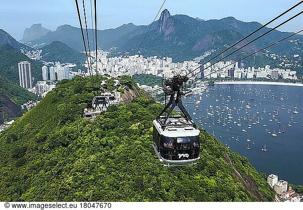 Botafogo  Pao Acucar  Corcovado  Blick vom Zuckerhut  Rio de Janeiro  Brasilien  Südamerika