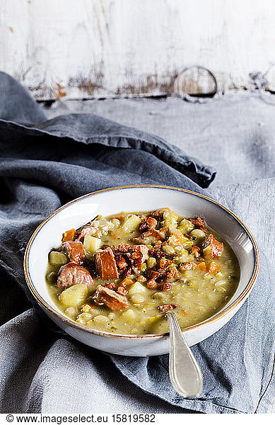 Bowl of pea soup
