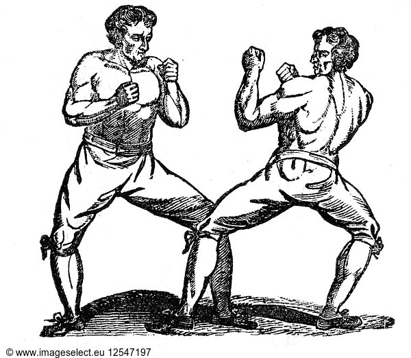 Boxen mit bloßen Fäusten  18. Jahrhundert. Künstler: Unbekannt