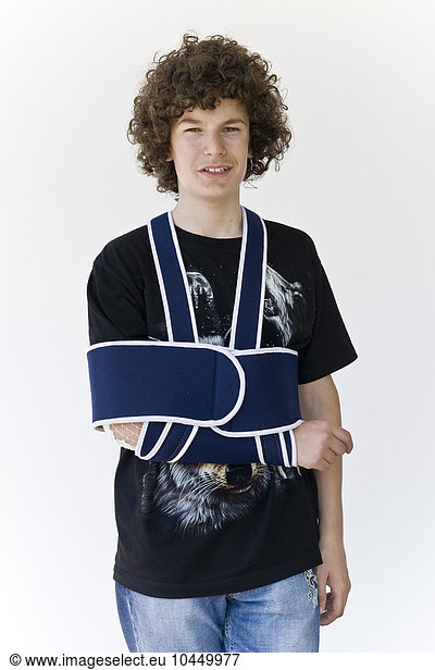 Boy with broken shoulder