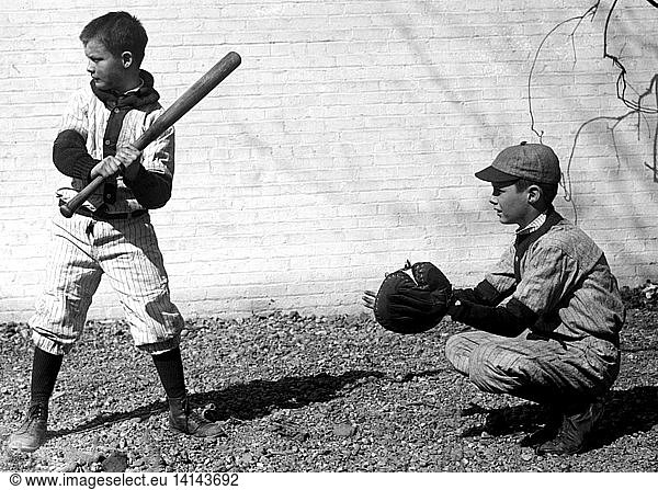 Boys Playing Baseball  1923