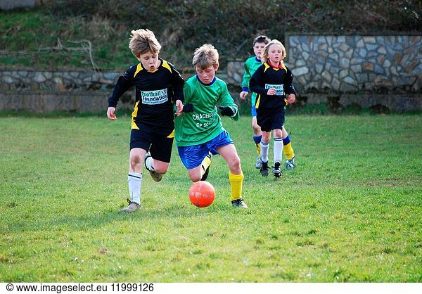 Boys Playing Football