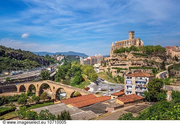 Brücke Kathedrale Katalonien alt Spanien