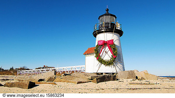 Brandt-Point-Leuchtturm zu Weihnachten