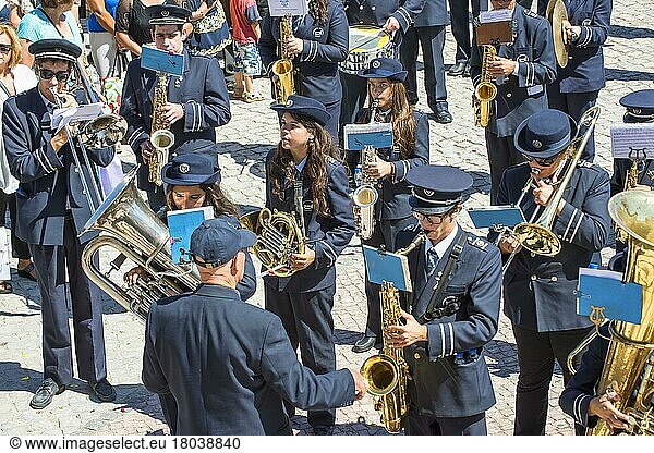 Brass Band  Nazare  Extremadura and Ribatejo  Portugal  Europe