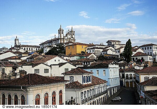 Brazil Ouro Preto village and The Church of our Lady of Carmel UNESCO World Heritage Site