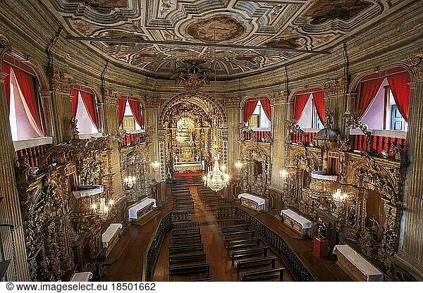 Brazil Ouro Preto village Ornate interior of The Church of Igresa de Nossa Senhora do Pilar Unesco World Heritage Site