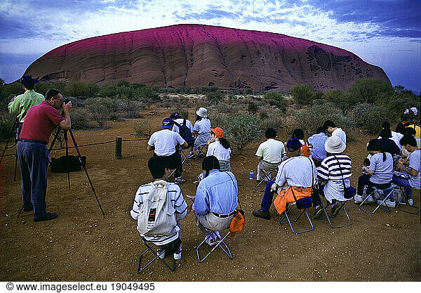 Breakfast at sunrise  Ayers Rock