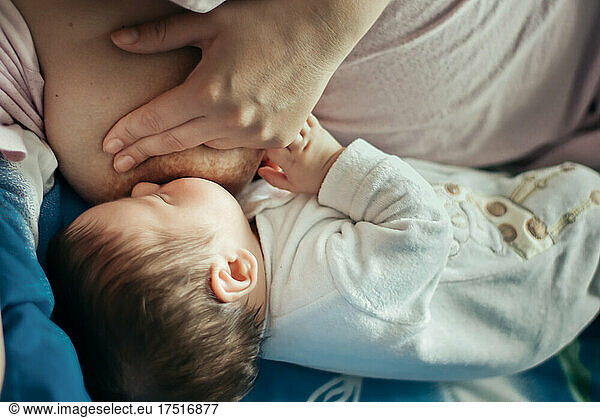 breastfeeding for newborns motherhood concept