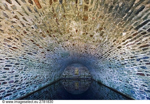 Bretagne; Belle Ile Insel  Vauban Citadel: wunderschönen Brunnen Vauban