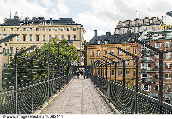 Bridge to Katarinahissen view point in slussen