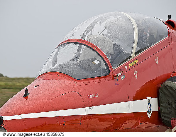 British aerobatic jet fighter aircraft canopy