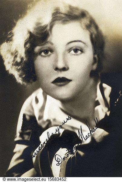 British-American Actress  Head and Shoulders Publicity Portrait  1920's