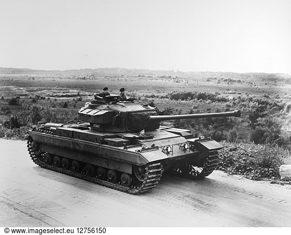 BRITISH TANK,  c1952. British Army Caernarvon tank,  c1952.