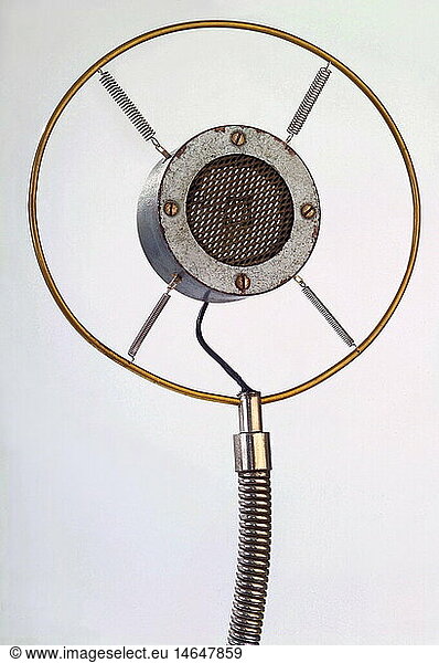 broadcast  radio  circle microphone  Germany  circa 1950