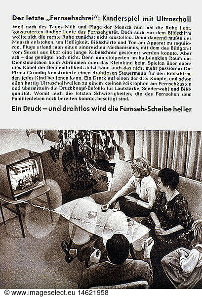 broadcast  television  advertising  Grundig ultrasonics remote control  1960