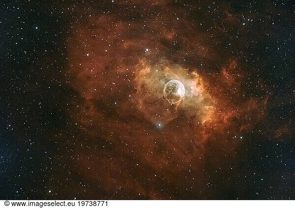 Bubble Nebula in constellation Cassiopeia
