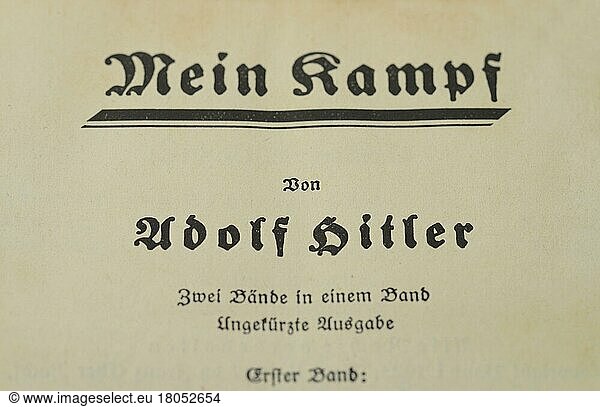 Buch  Adolf Hitler  Mein Kampf