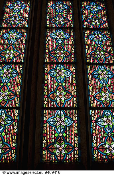 Budapest Hauptstadt Fenster Glas Schmutzfleck Kirche Ansicht Ungarn
