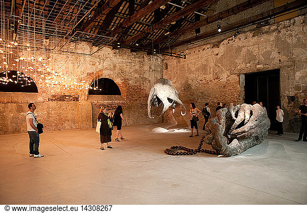 Buddha´s hand  work of Huang Yong Ping  53rd Biennial Exhibition of Modern Art  Venice  Veneto  Italy