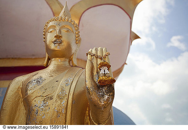 Buddha statue with charm  Krabi  Thailand