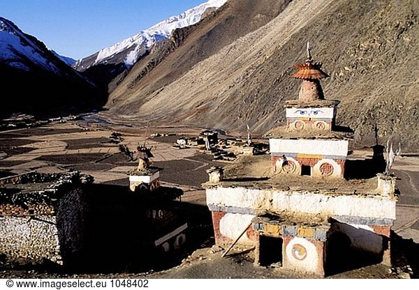 Buddhistische Stupa. Tarap zu tun. Dolpo Region. Nepal