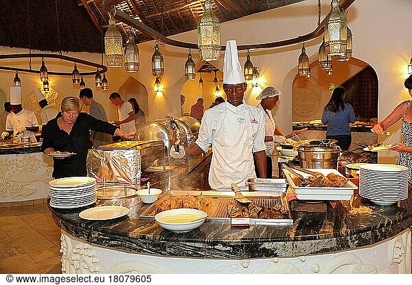 Buffet  Cook  Hotel  Zanzibar  Tanzania  Africa