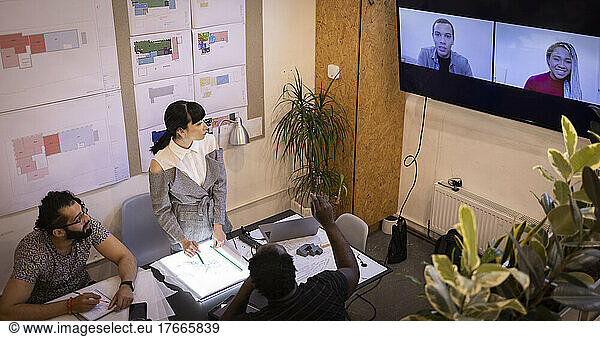 Building designers video conferencing in meeting