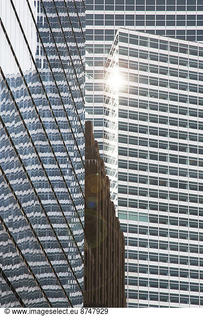 Buildings in Financial District  New York City  New York  USA